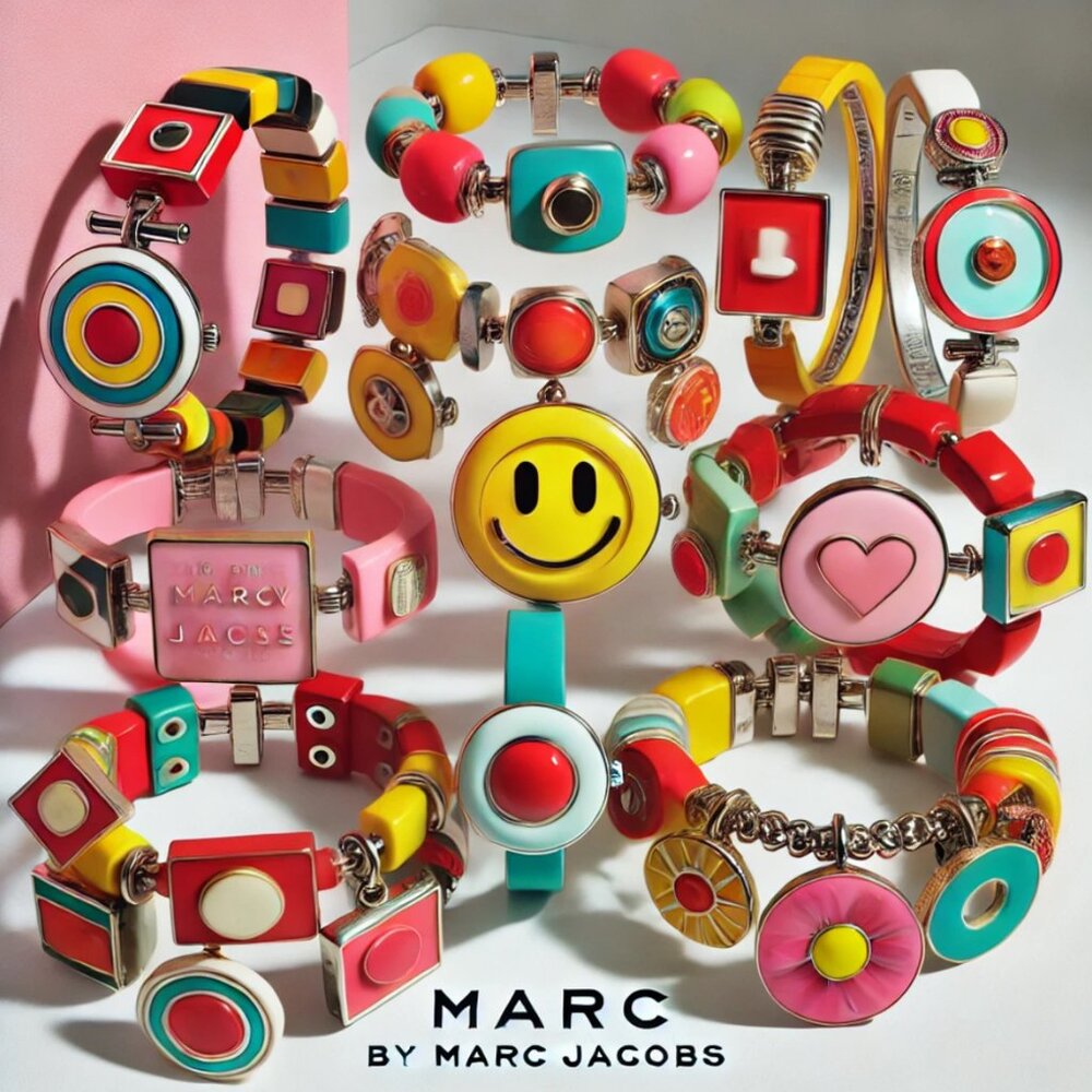 Marc Jacobs Red and Pink Retro-Inspired Bracelets